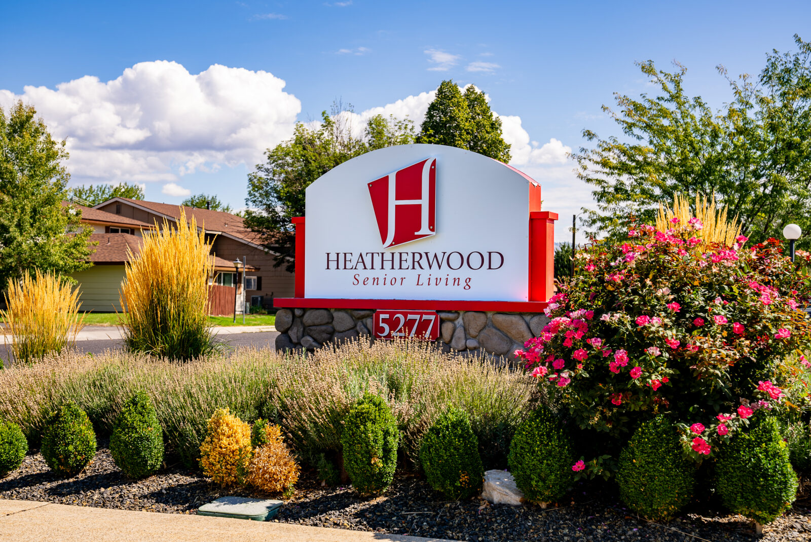 Heatherwood Senior Living exterior signage