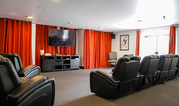 TV room with reclining chairs