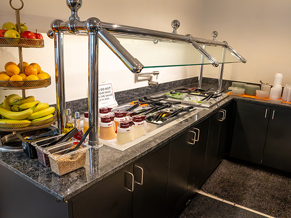 fully loaded salad bar station